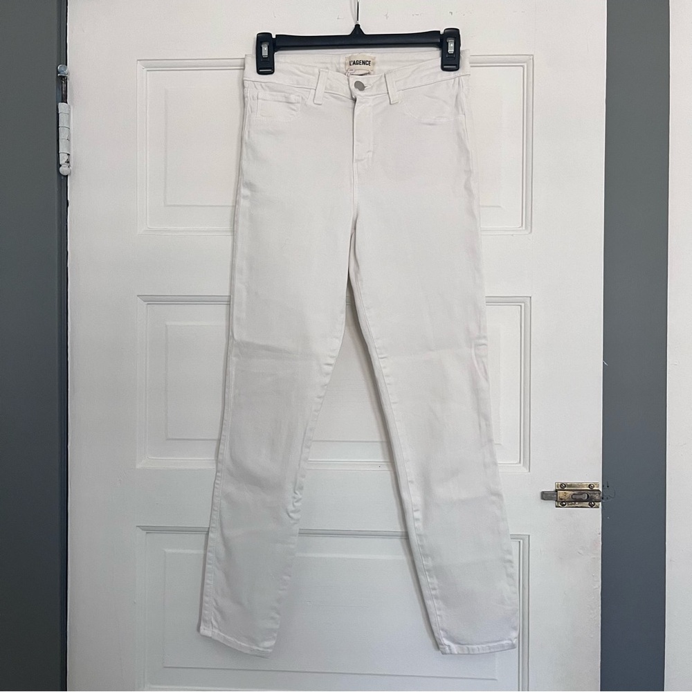 L’AGENCE White Skinny Jeans